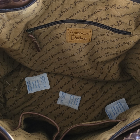 Brown Leather & Cowhide Tote Bag - Picture 6 of 8